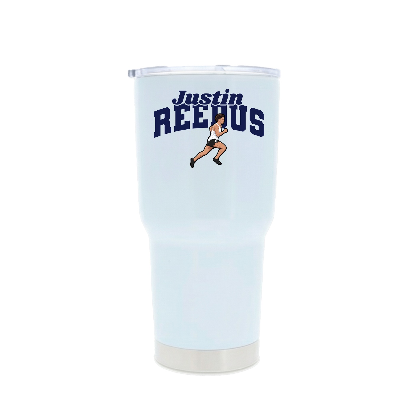 30oz Stainless Steel Tumbler — Signature Arch in White