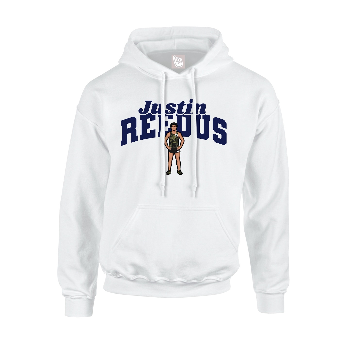 Youth Hoodie — Signature Arch in White