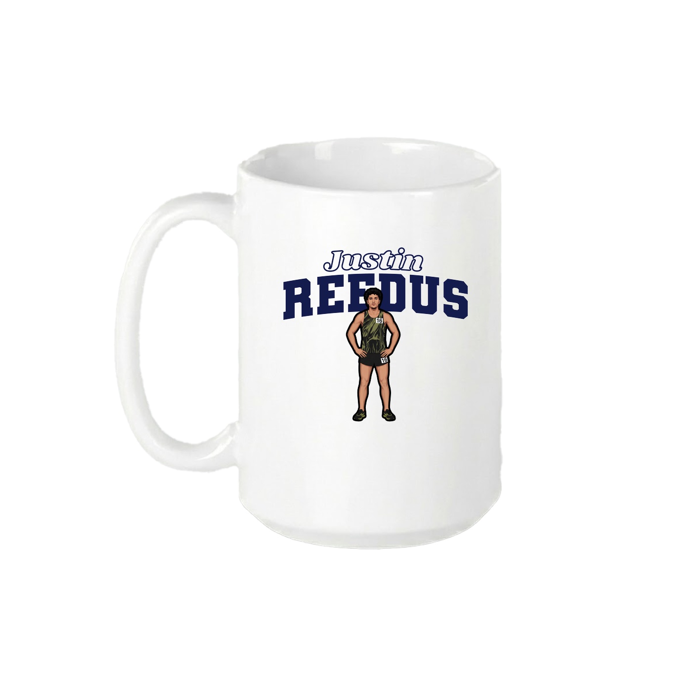 15oz Coffee Mug — Name Arch in White