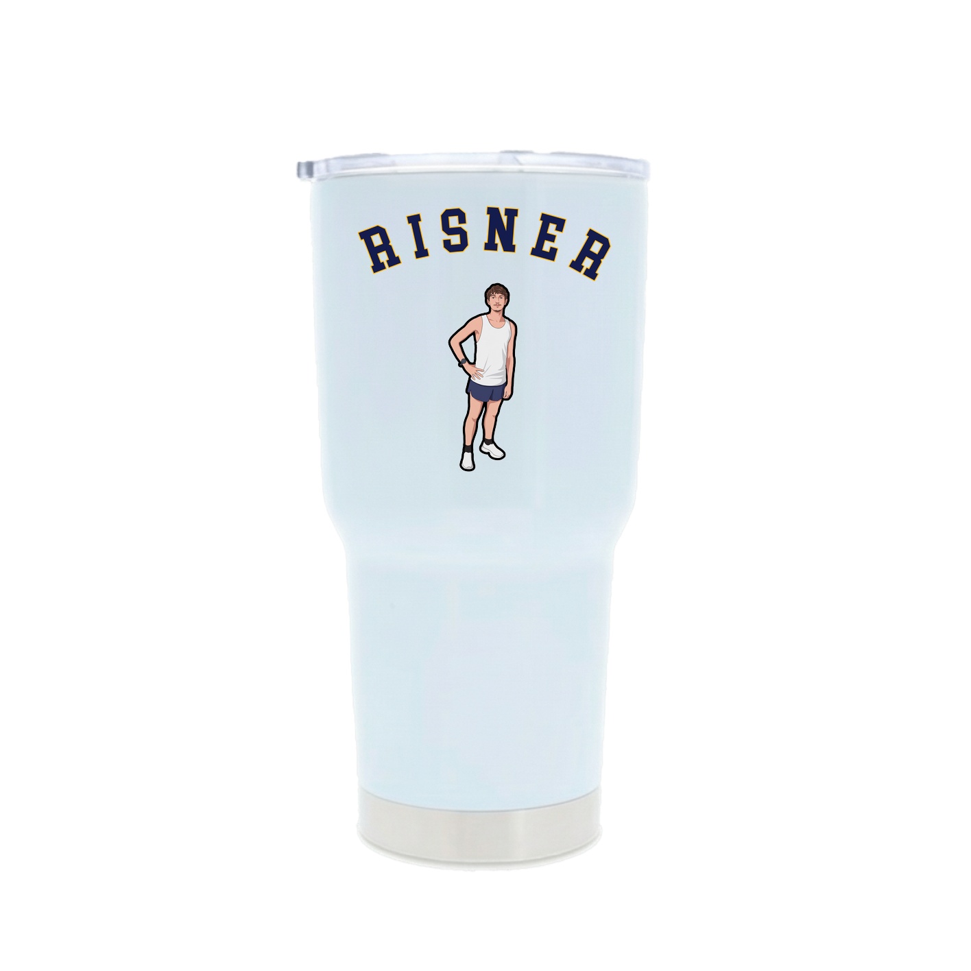 30oz Stainless Steel Tumbler — Shirsey Arch in White