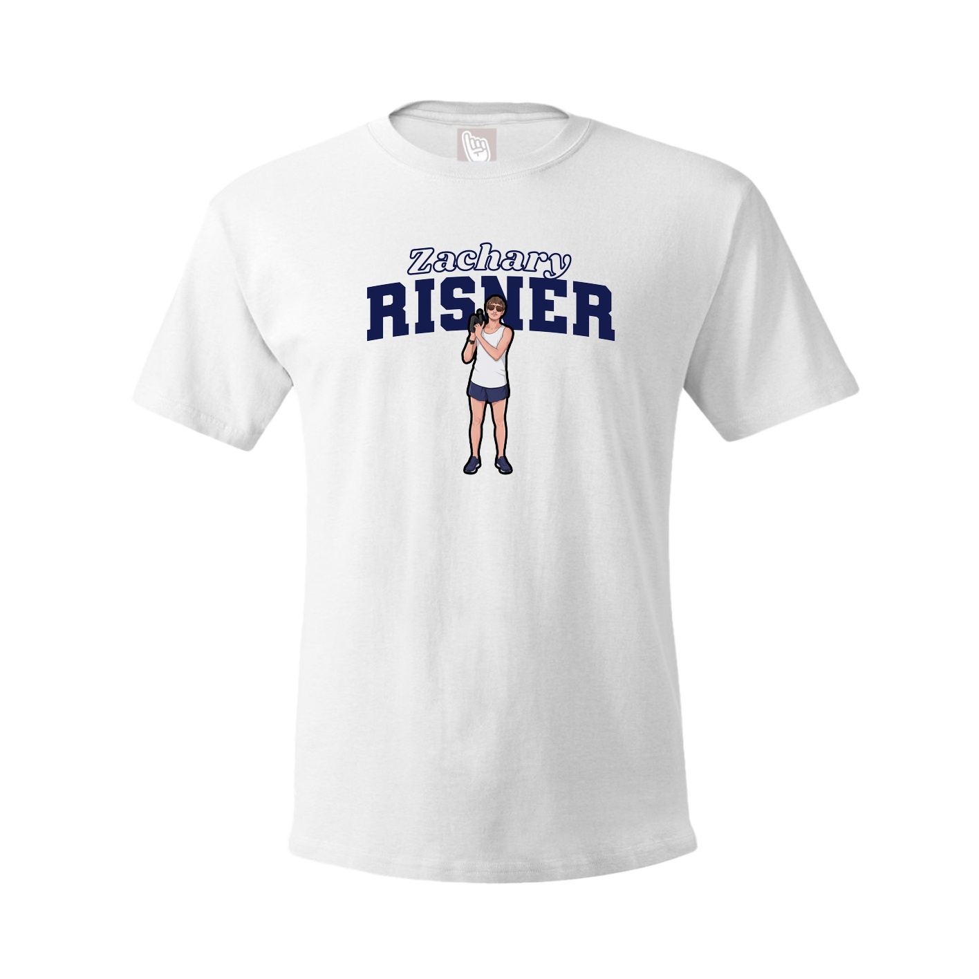 Youth Tee — Name Arch in White