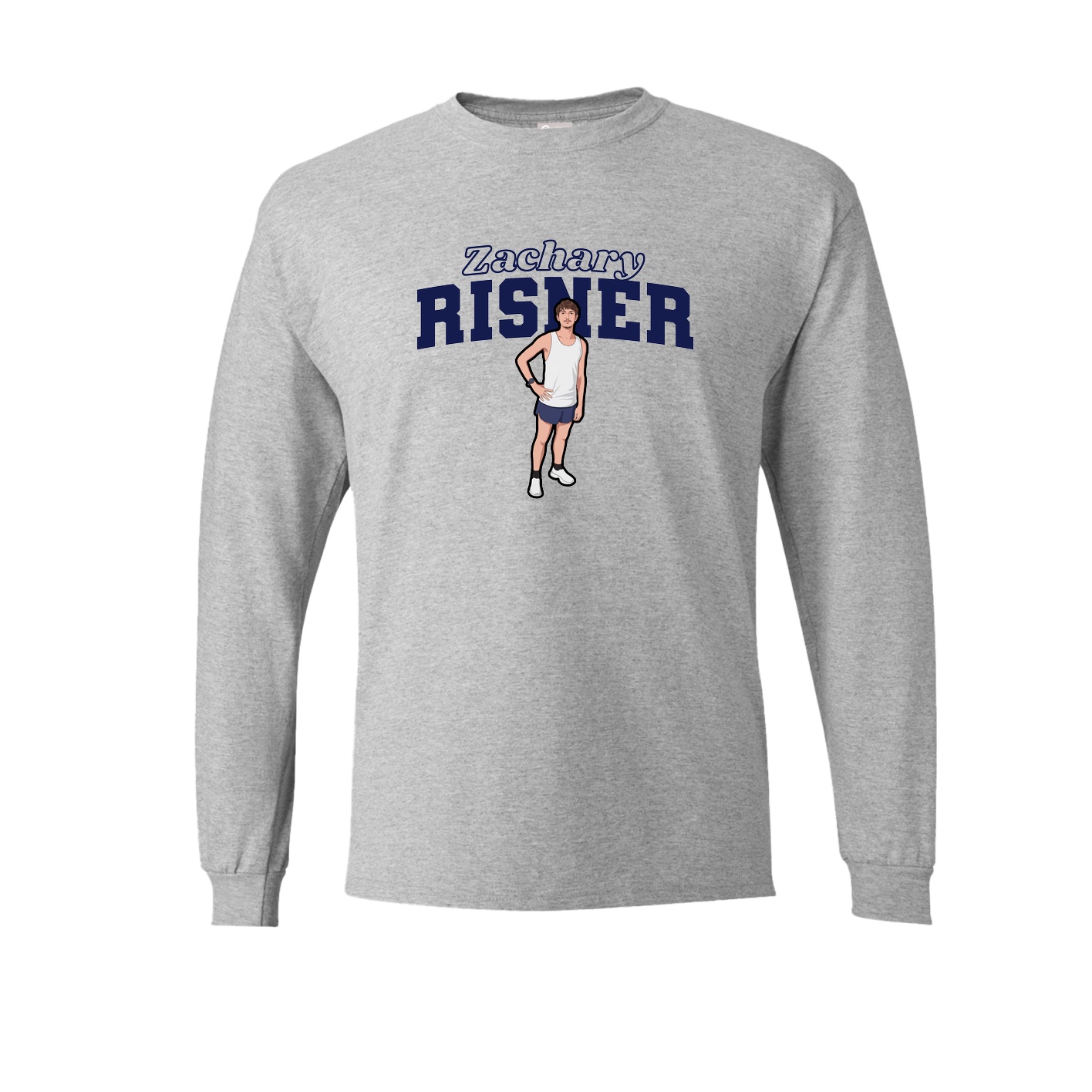 Long Sleeve Tee — Name Arch in Grey
