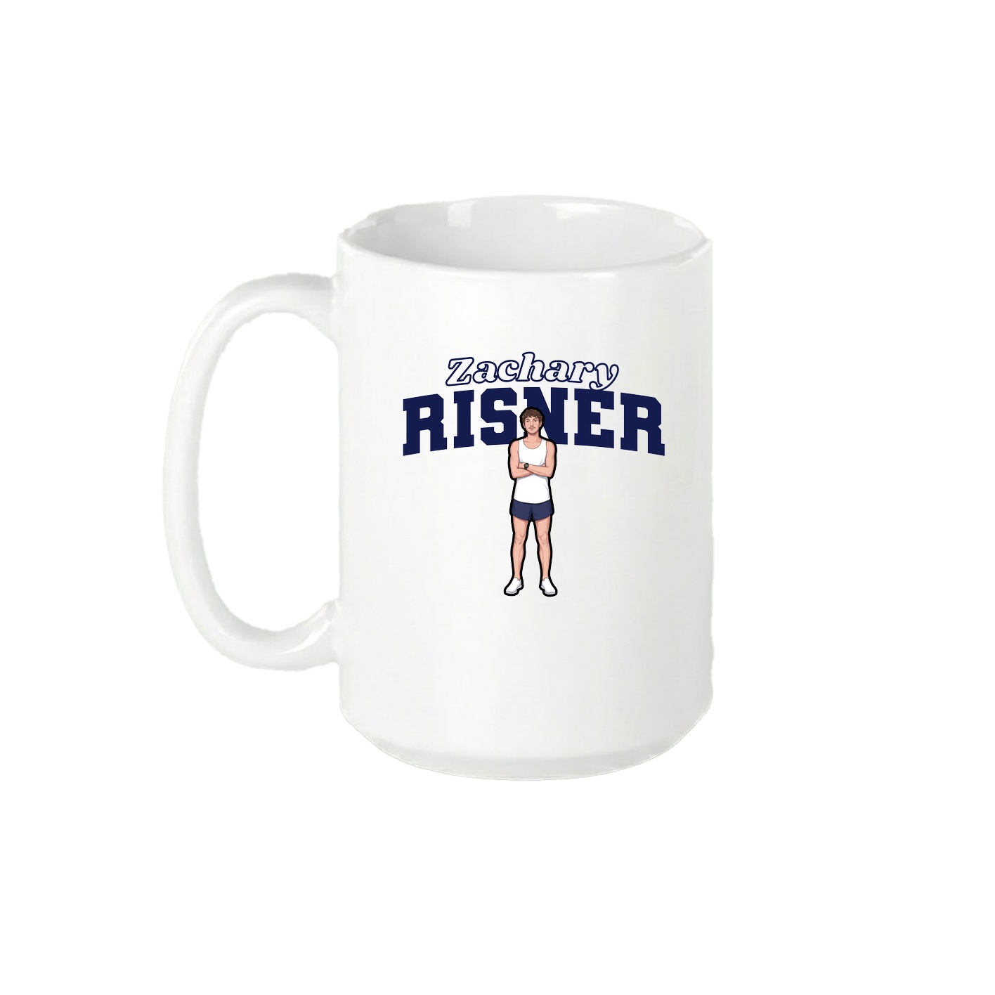 15oz Coffee Mug — Name Arch in White