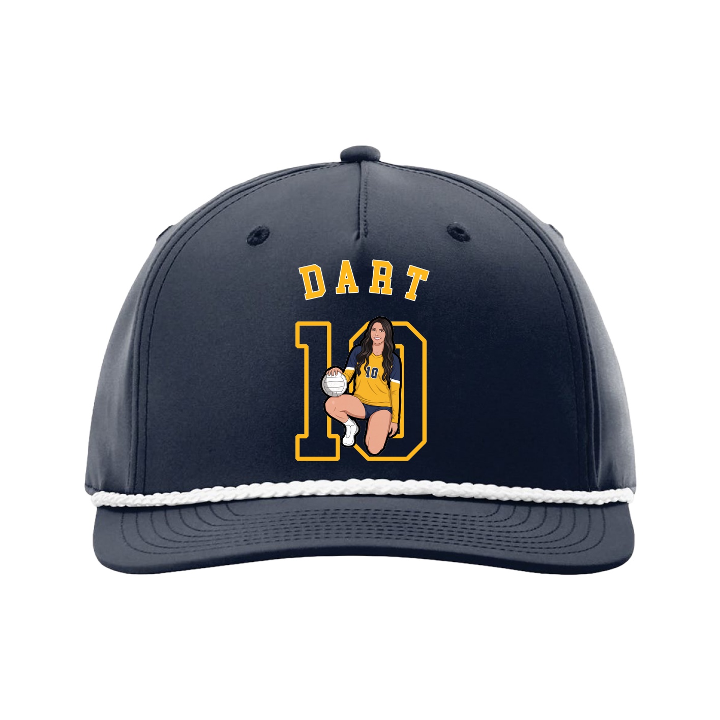 Five-Panel Classic Rope Cap — Shirsey Arch in Navy