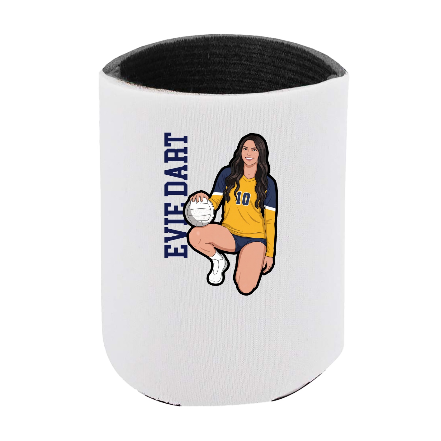 Can Holder — Name Vertical in White