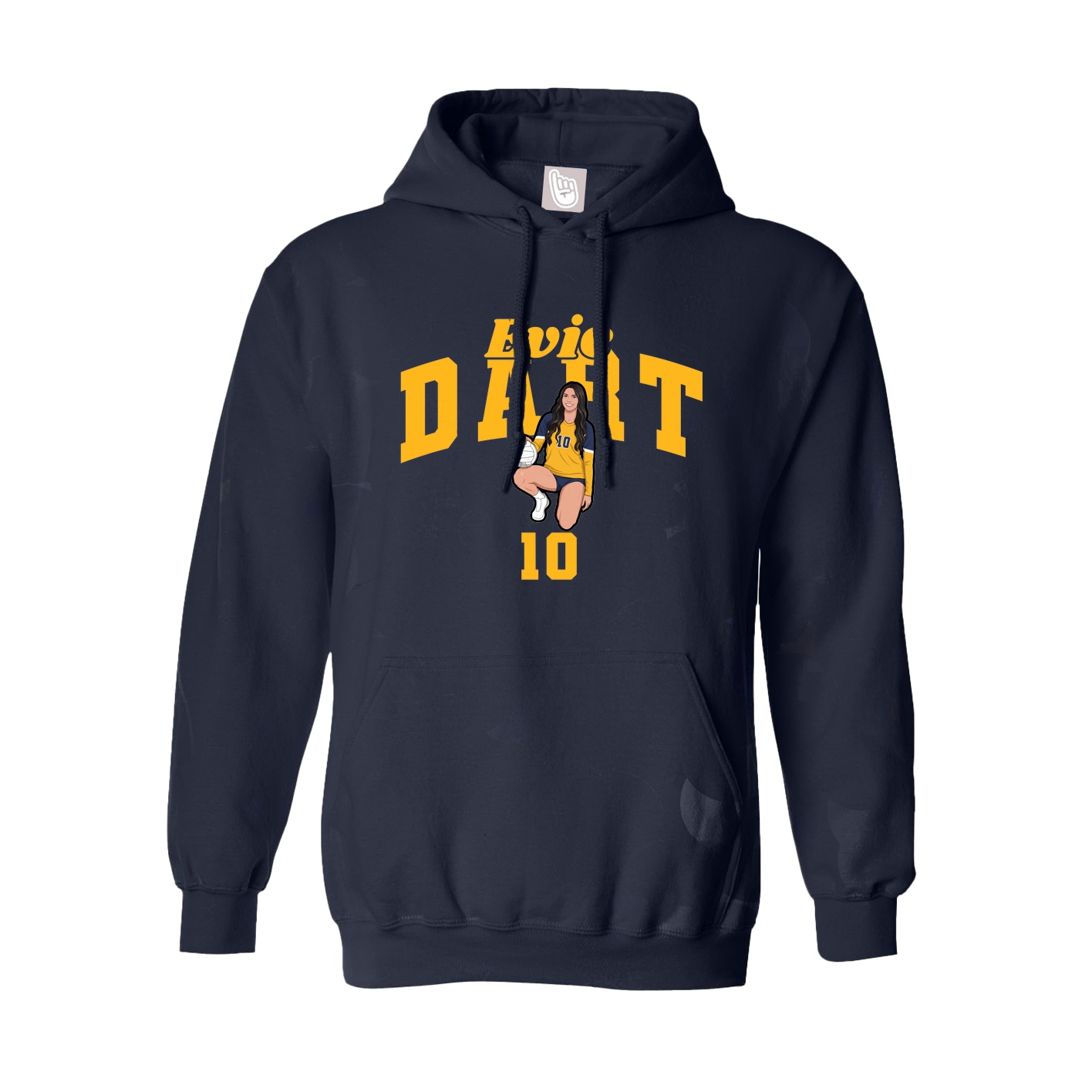 Youth Hoodie — Signature Arch in Navy