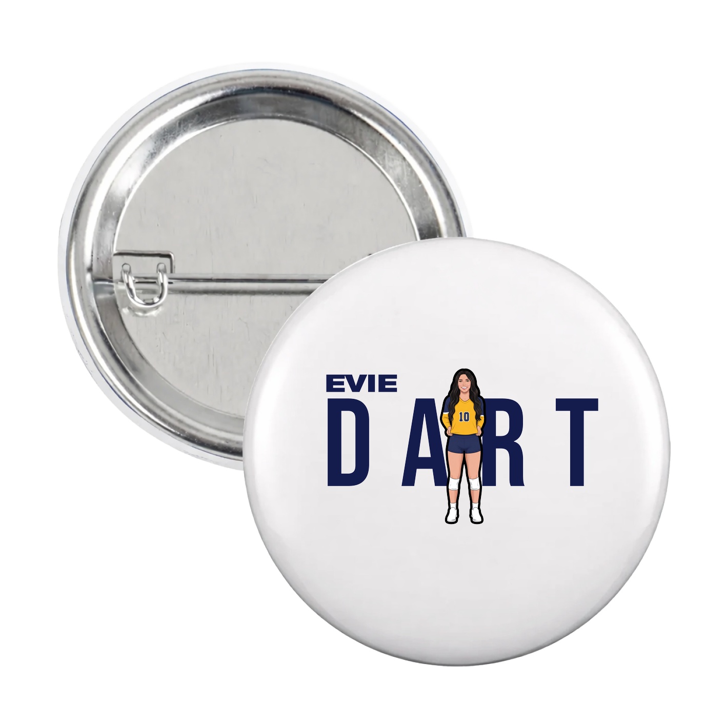 Game Day Button — Player Name in White