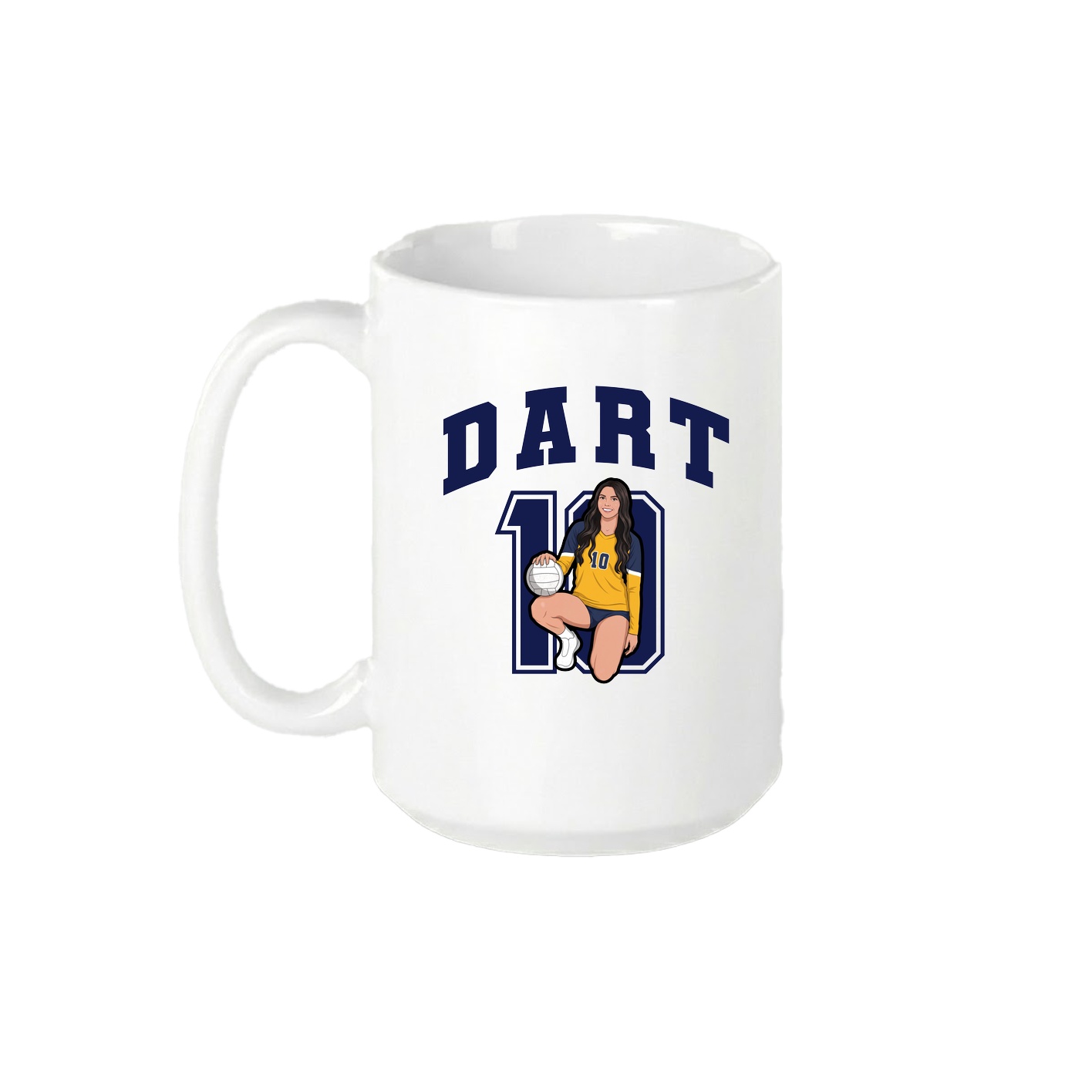 15oz Coffee Mug — Number in White