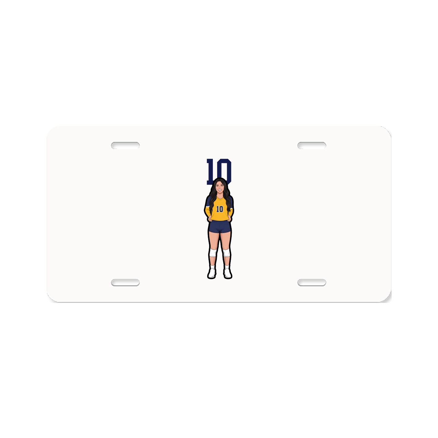 License Plate — Number Top in Classic