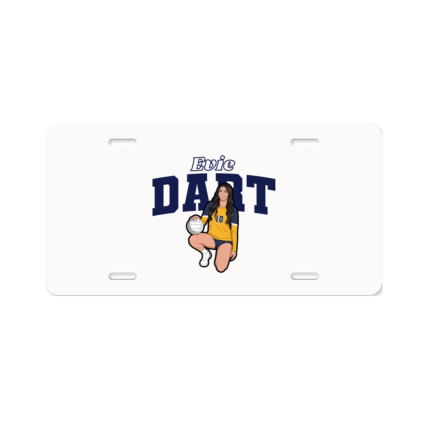 License Plate — Name Arch in Classic