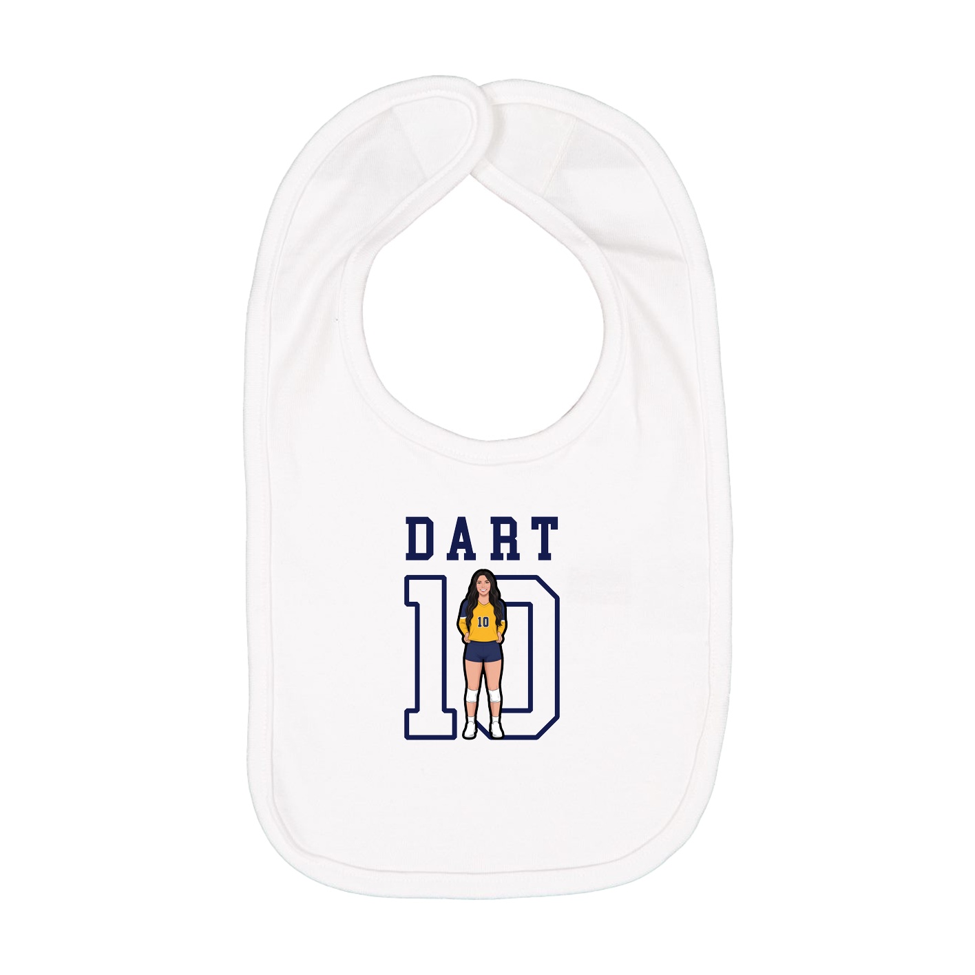 Infant Bib — Shirsey in White
