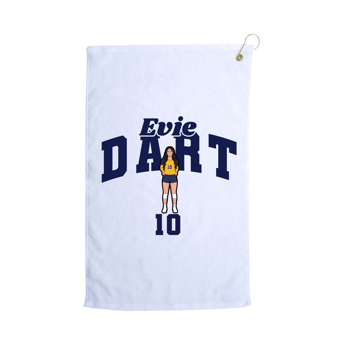 Golf Towel — Signature Arch in White
