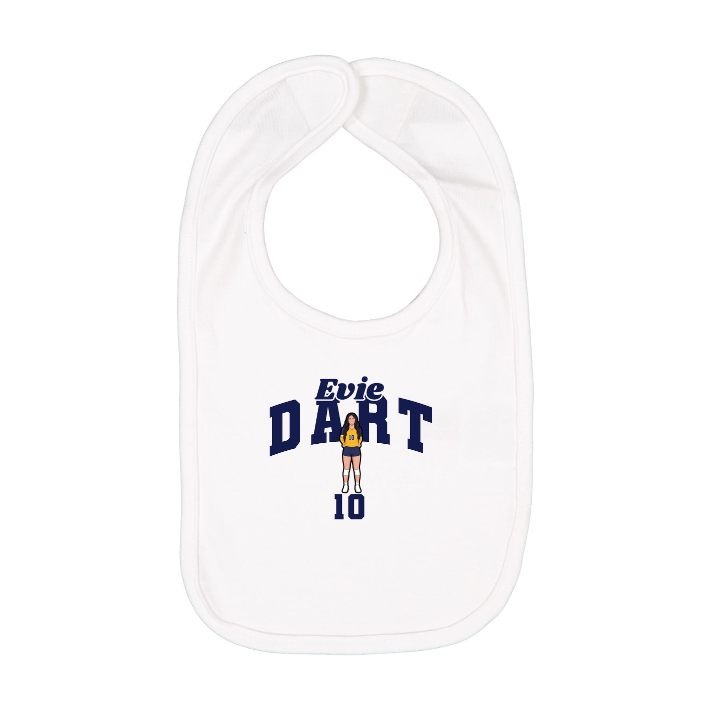 Infant Bib — Signature Arch in White