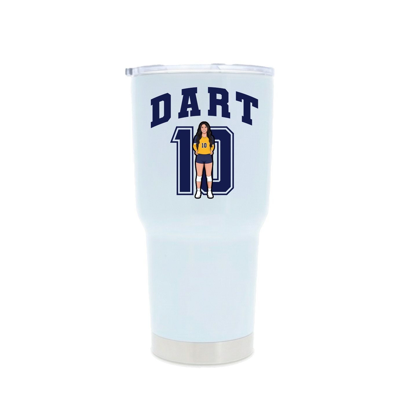 30oz Stainless Steel Tumbler — Number in White