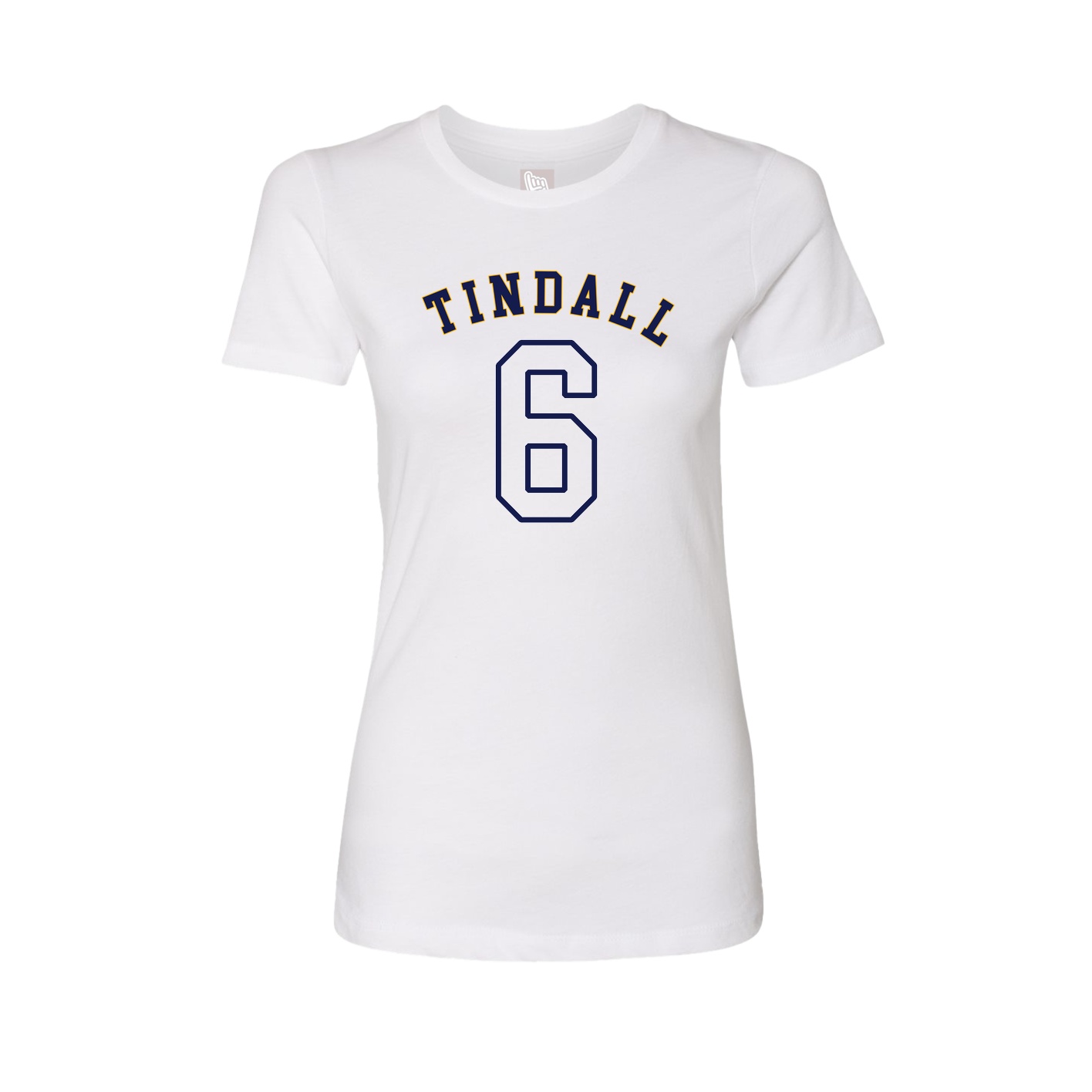 Fitted Women's Tee — Shirsey Arch in White