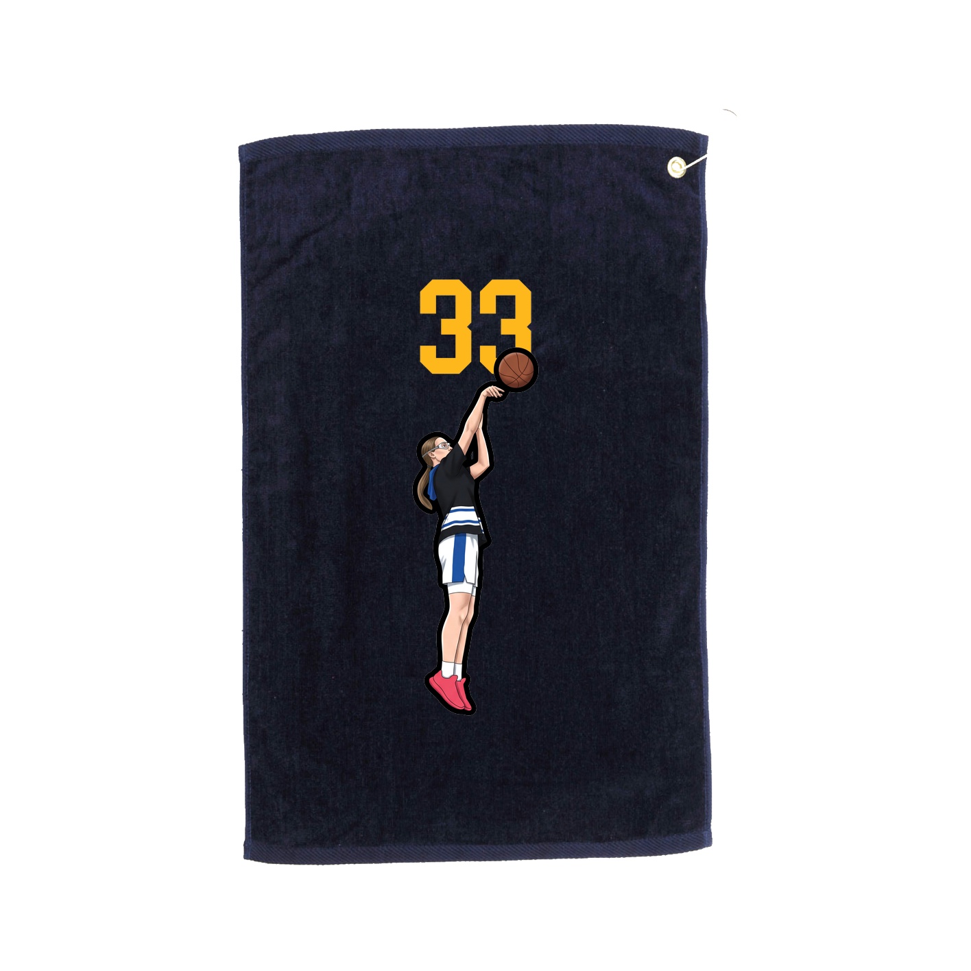 Golf Towel — Number Top in Navy
