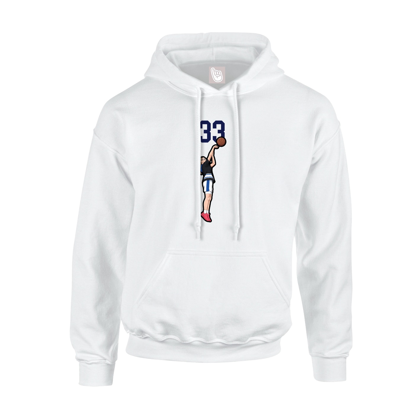 Hoodie — Number Top in White