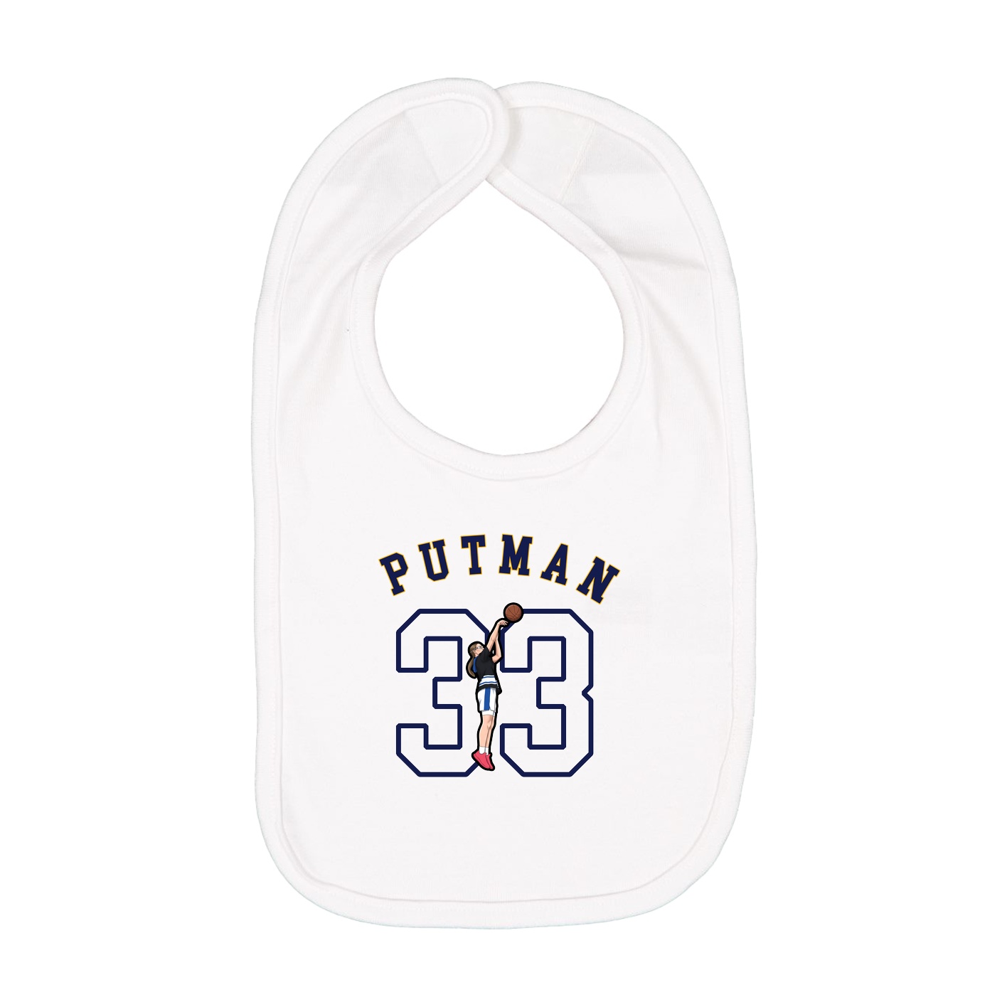 Infant Bib — Shirsey Arch in White