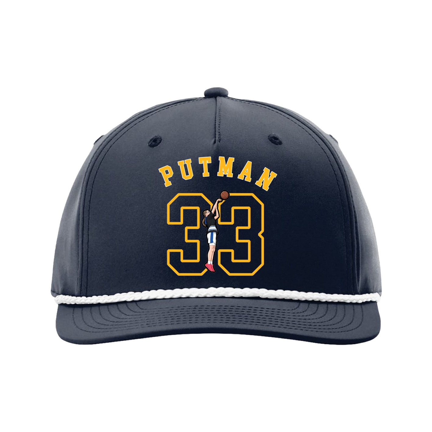 Five-Panel Classic Rope Cap — Shirsey Arch in Navy