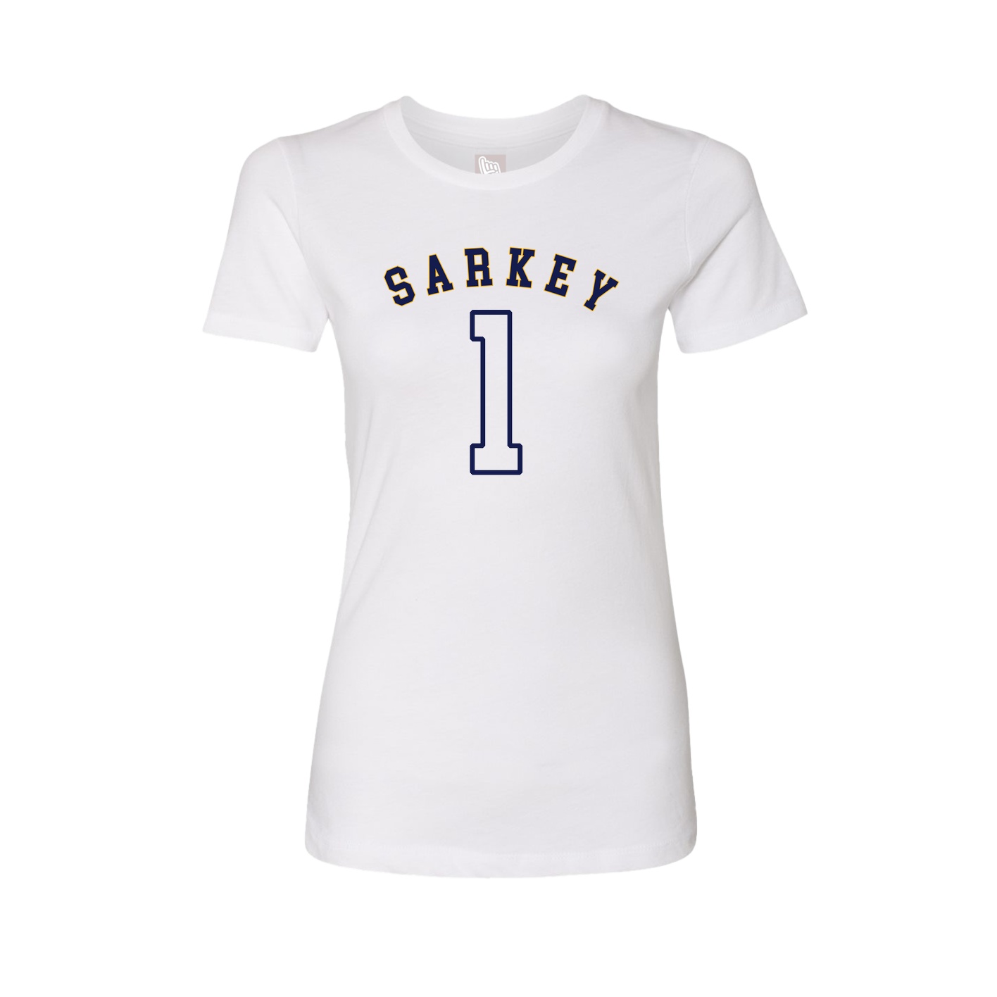 Fitted Women's Tee — Shirsey Arch in White