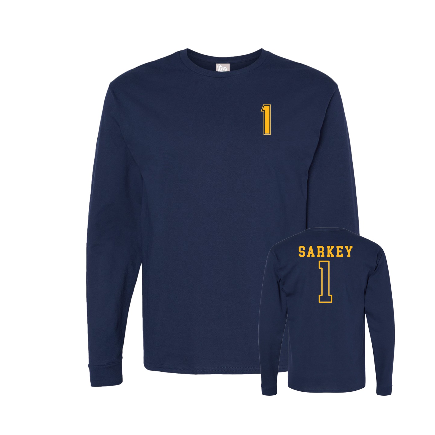 Long Sleeve Tee — Chest Back in Navy
