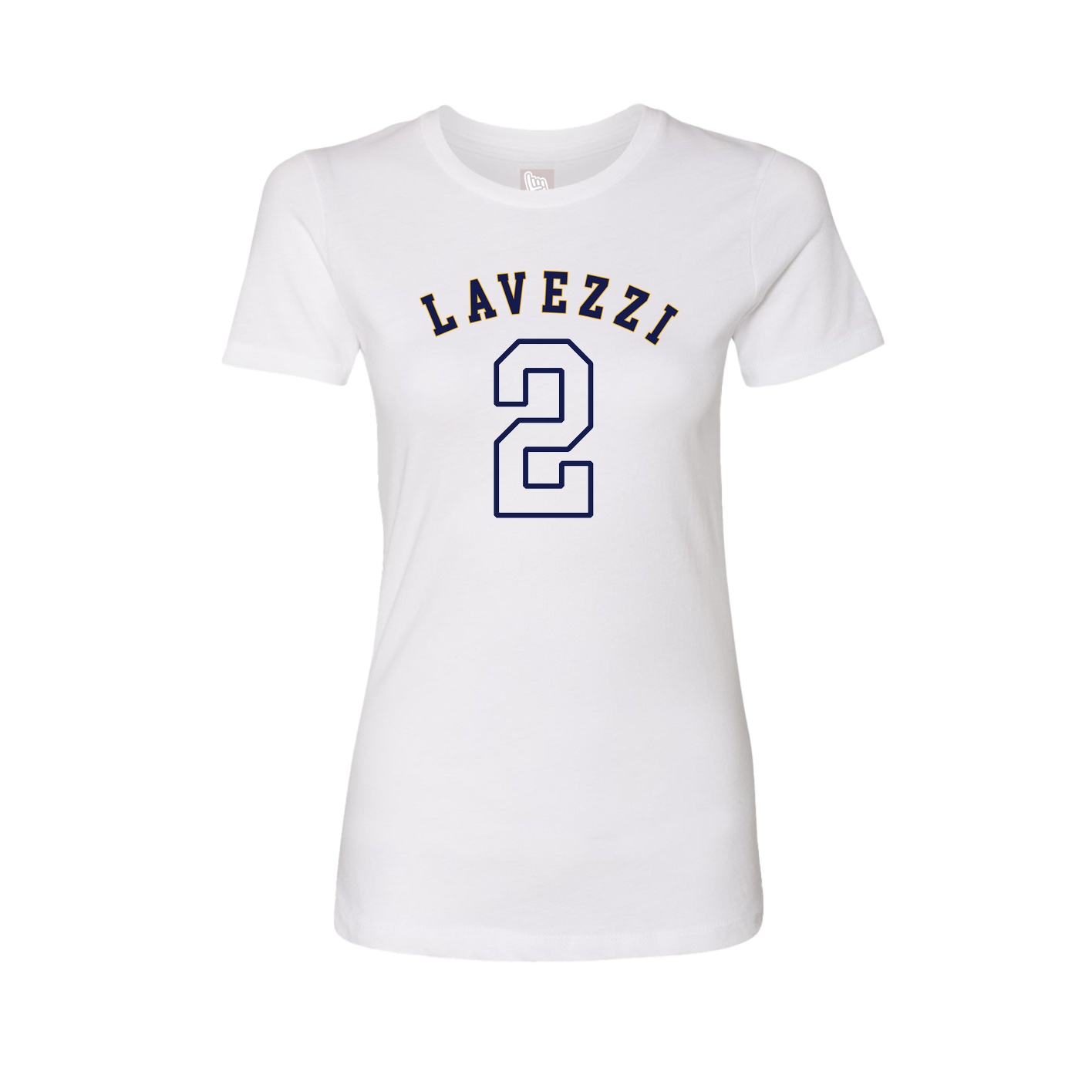Fitted Women's Tee — Shirsey Arch in White
