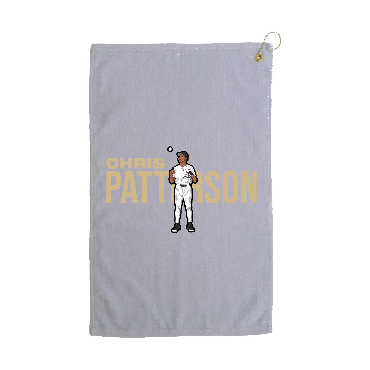 Golf Towel — Player Name in Grey