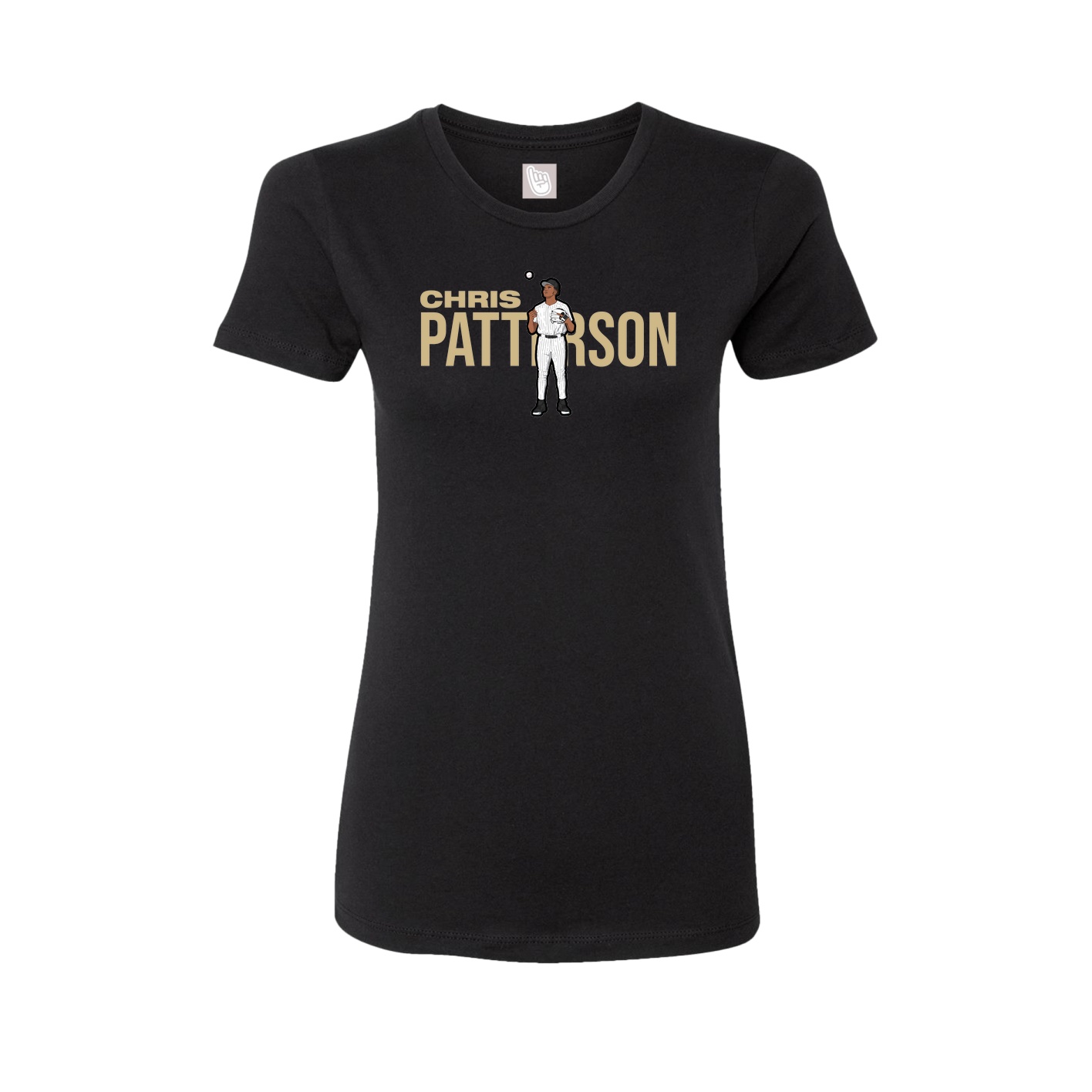 Fitted Women's Tee — Player Name in Black