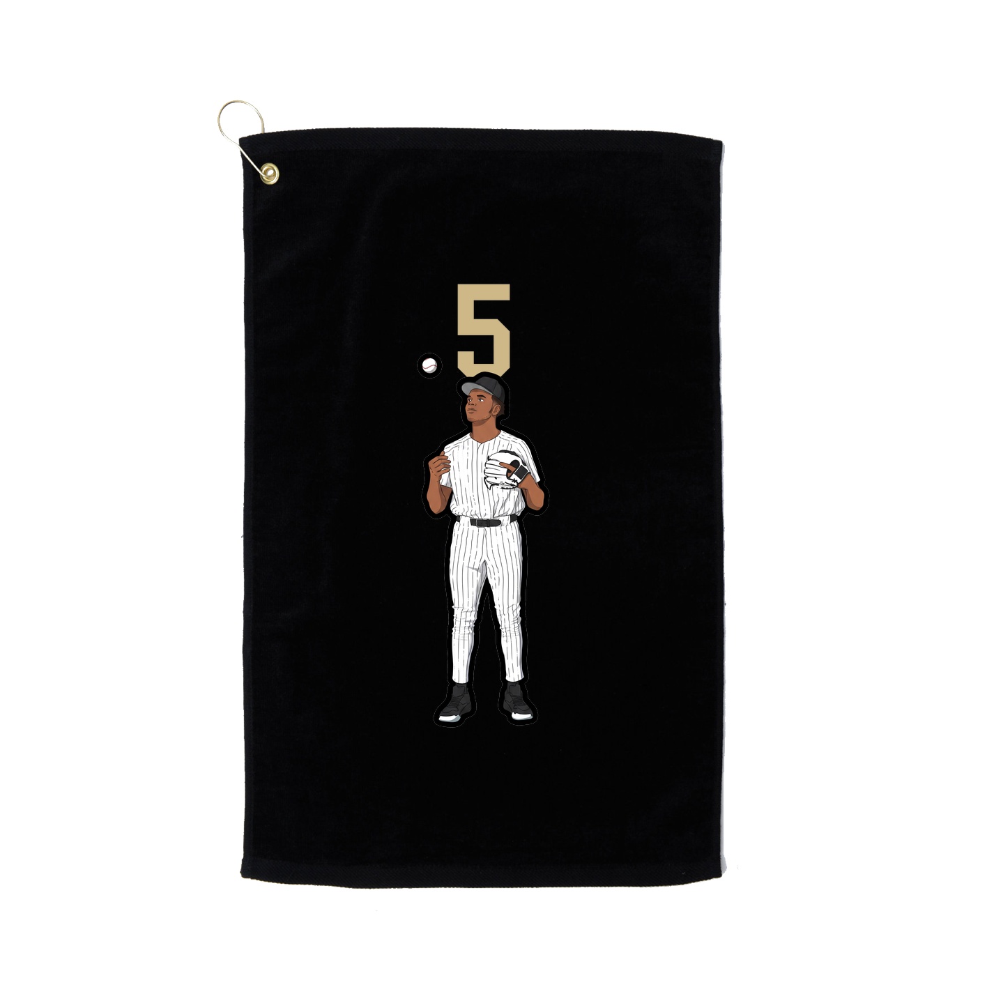 Golf Towel — Number Top in Black