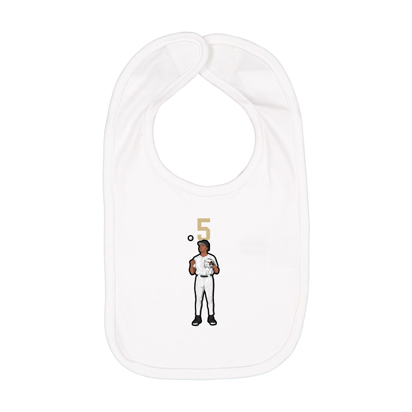 Infant Bib — Number Top in White