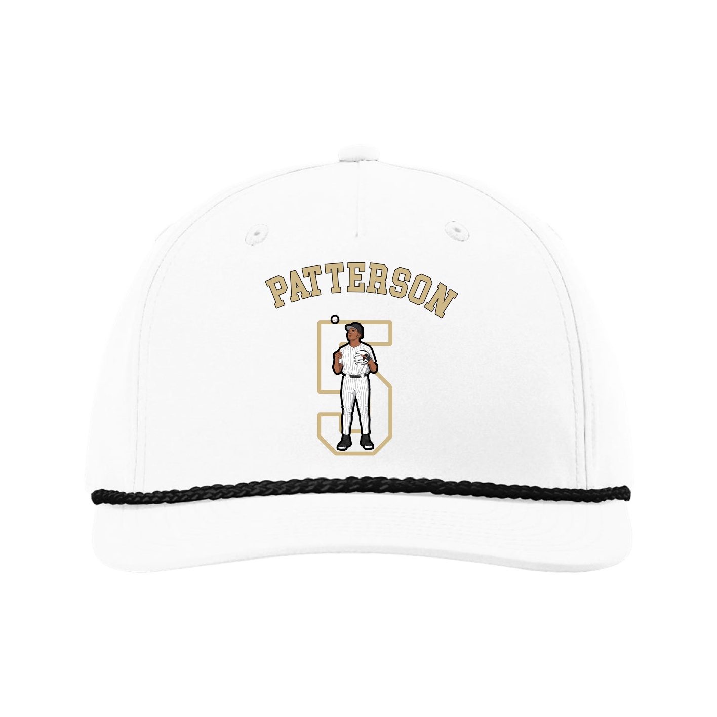 Five-Panel Classic Rope Cap — Shirsey Arch in White