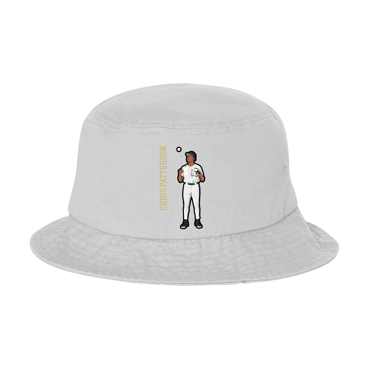 Bucket Cap — Name Vertical in White