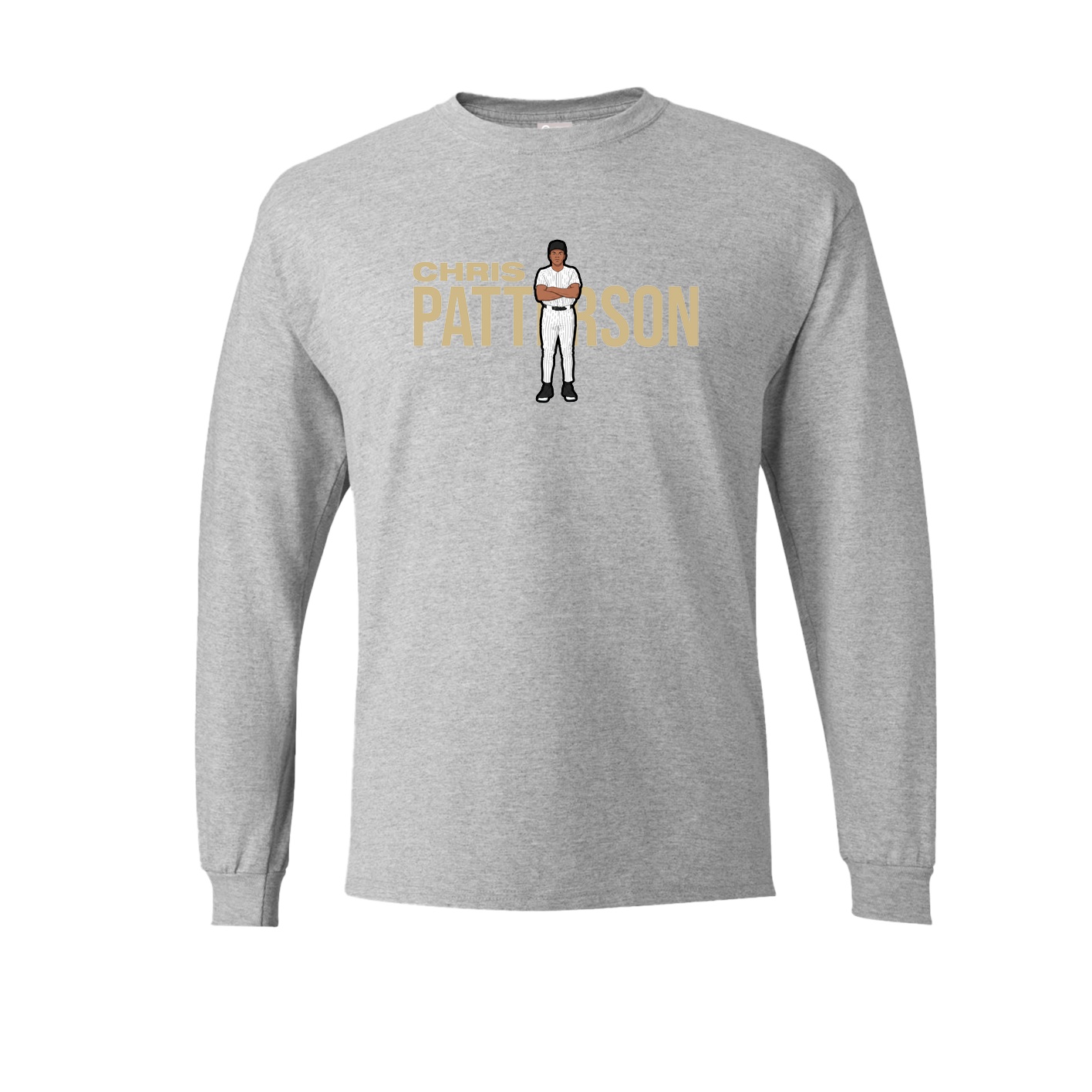 Long Sleeve Tee — Player Name in Grey