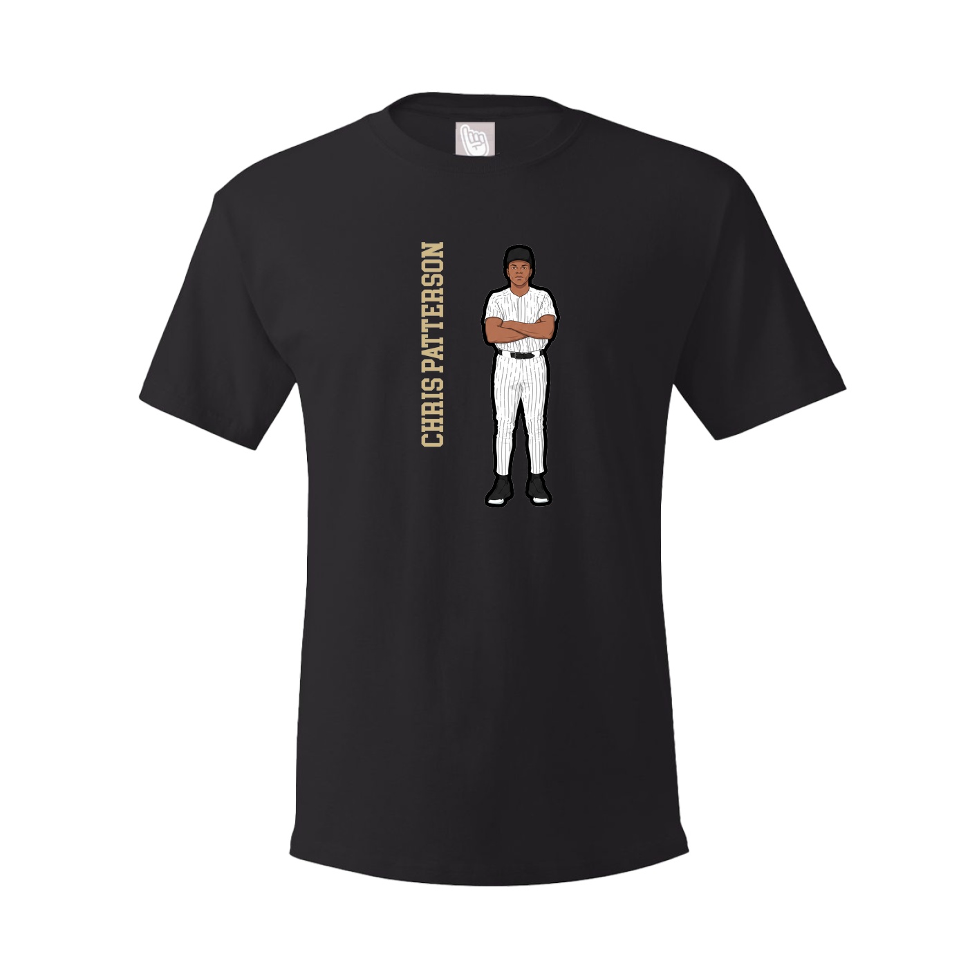 Youth Tee — Name Vertical in Black