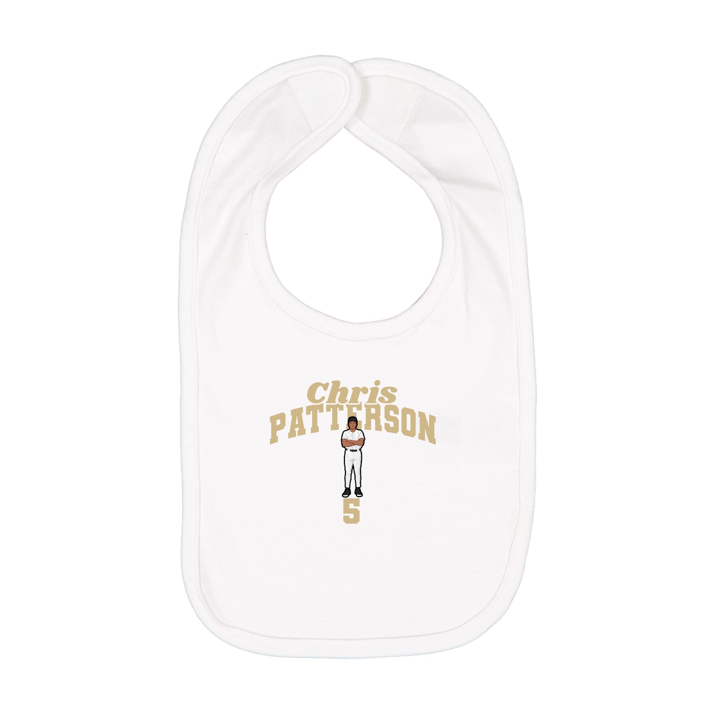 Infant Bib — Signature Arch in White
