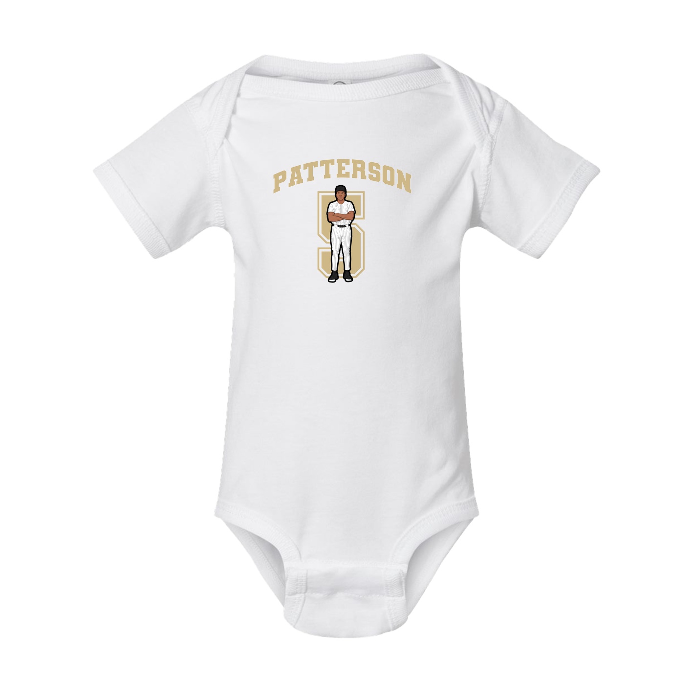 Baby Onesie — Number in White