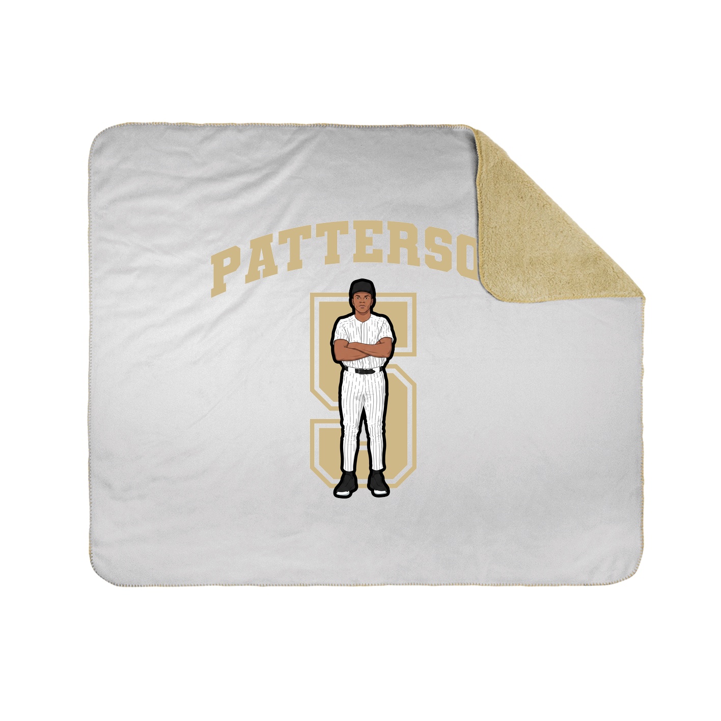 Throw Blanket — Number in White