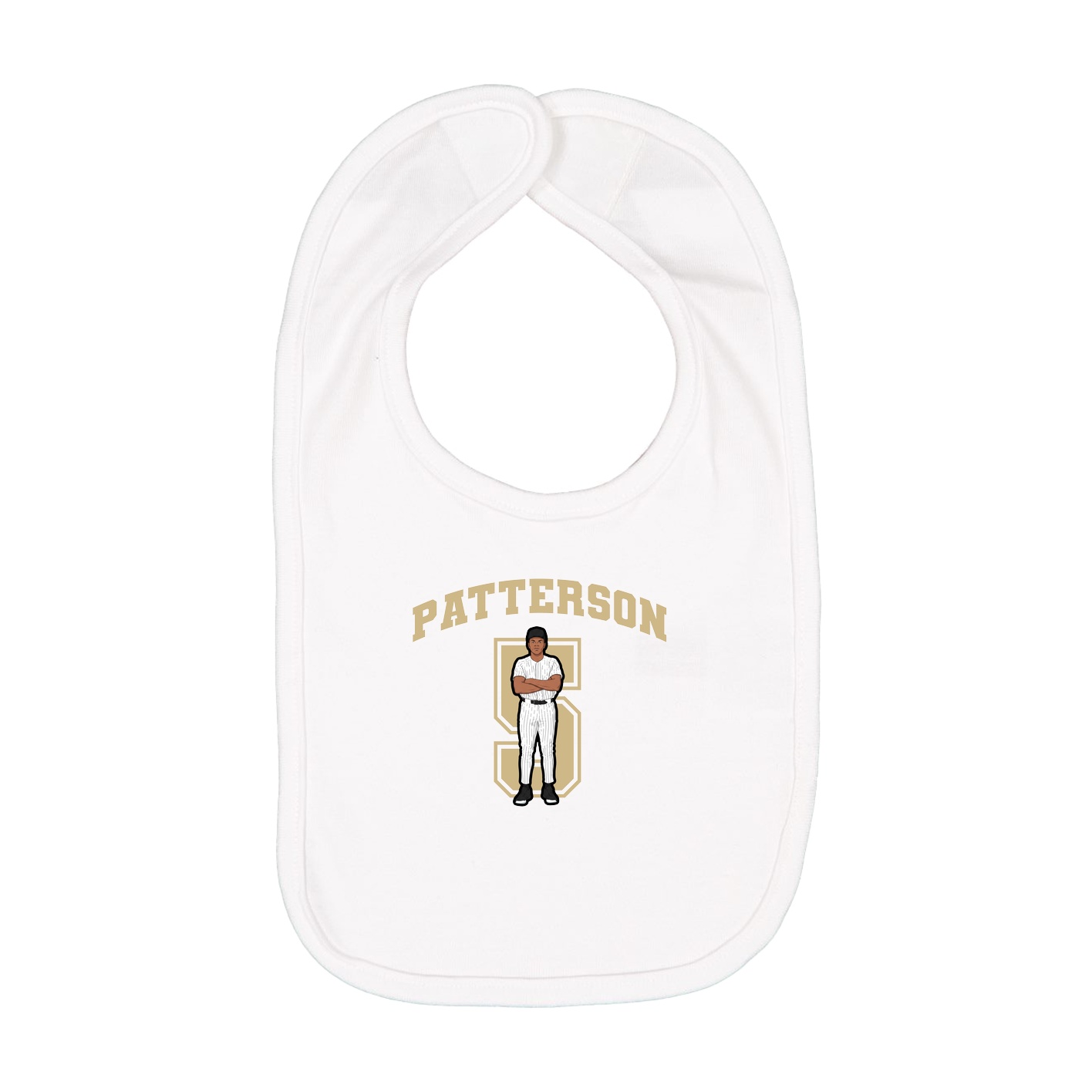 Infant Bib — Number in White