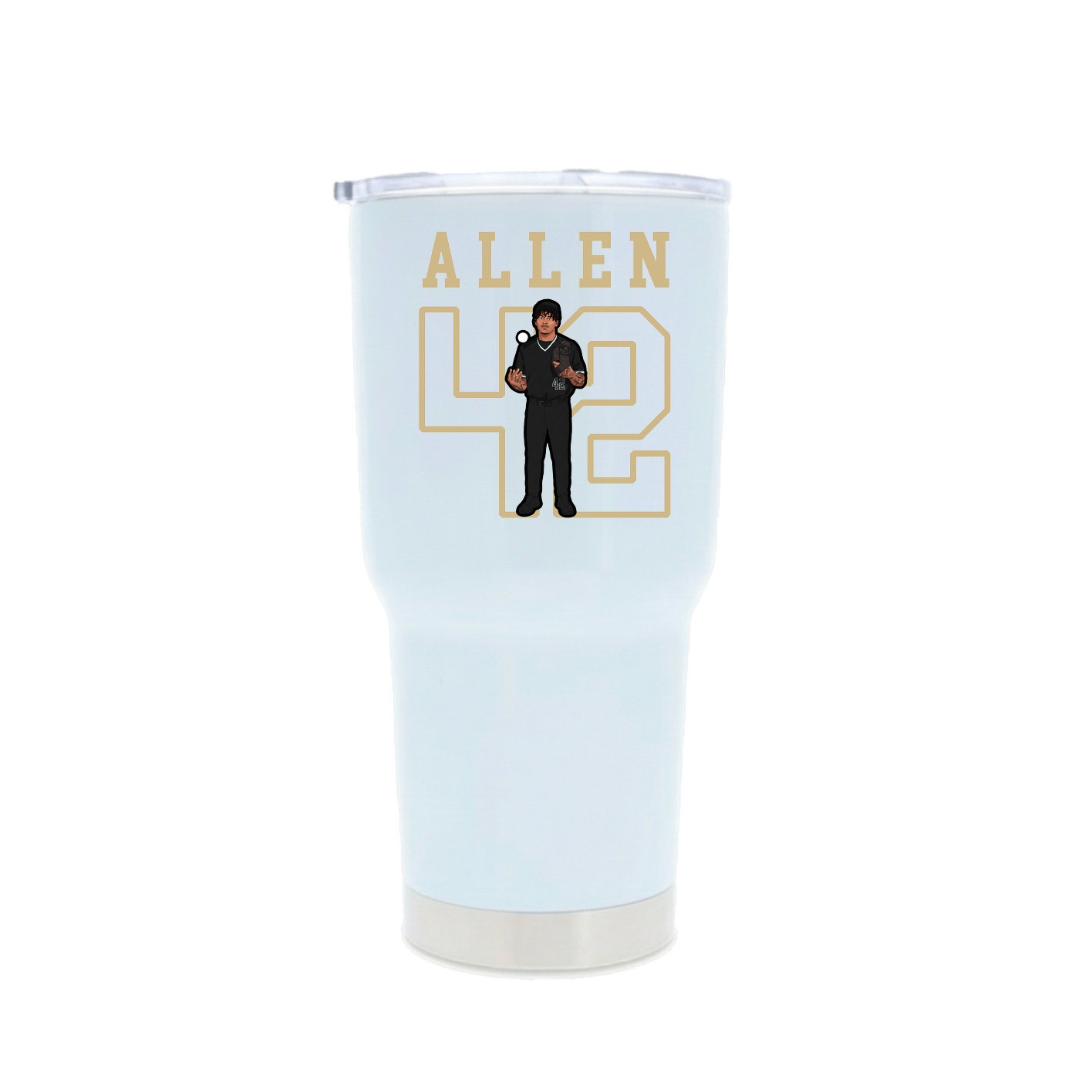 30oz Stainless Steel Tumbler — Shirsey in White