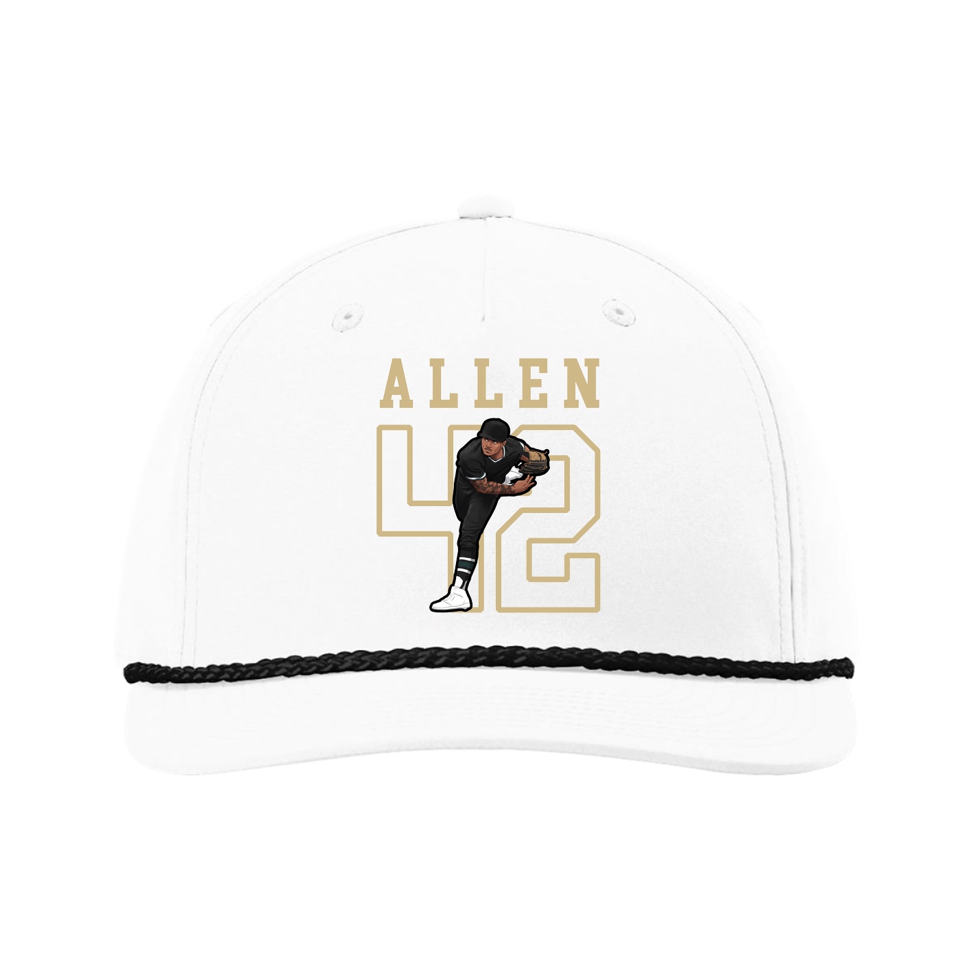 Five-Panel Classic Rope Cap — Shirsey in White