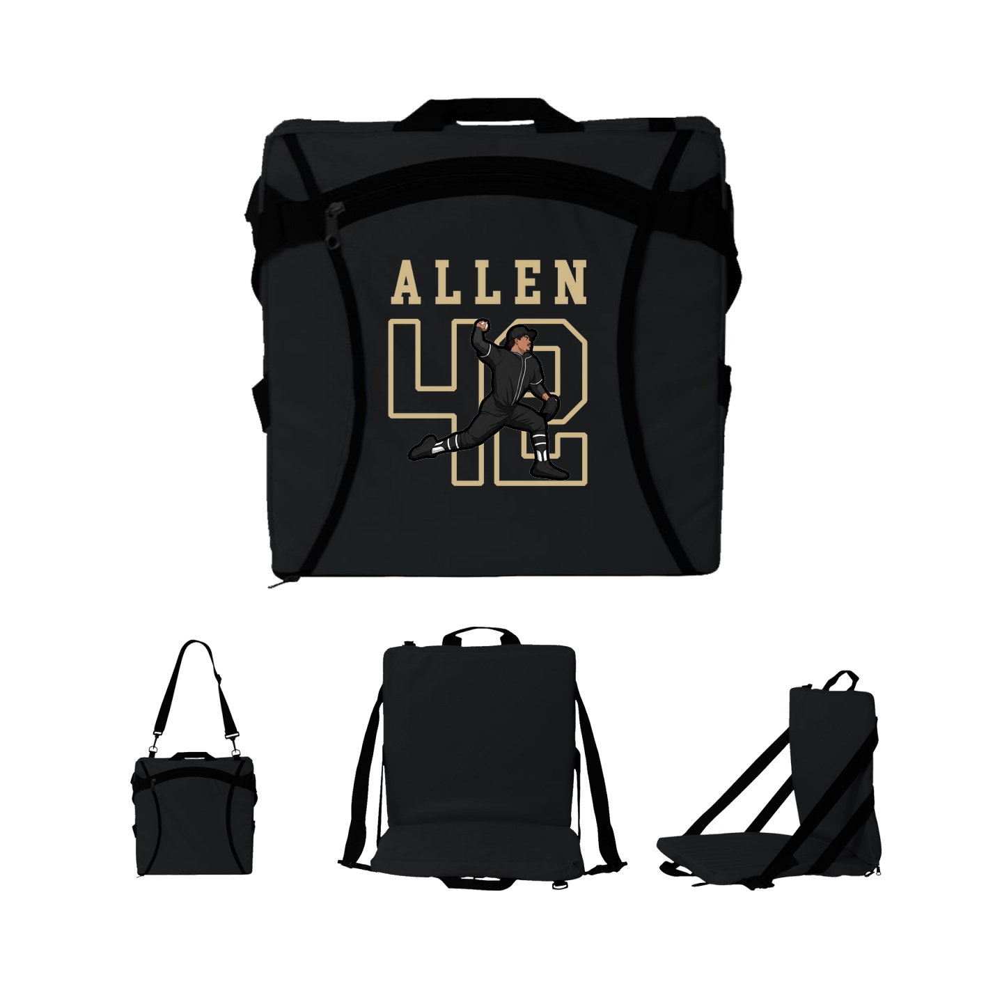 Folding Stadium Seat — Shirsey in Black