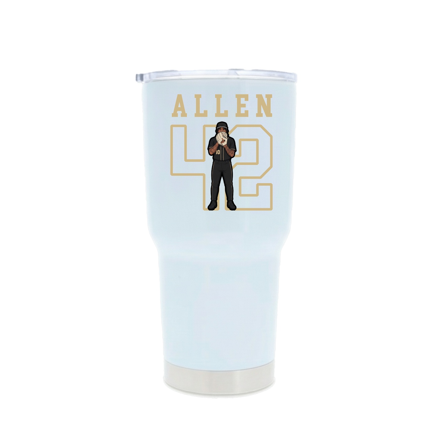 30oz Stainless Steel Tumbler — Shirsey in White