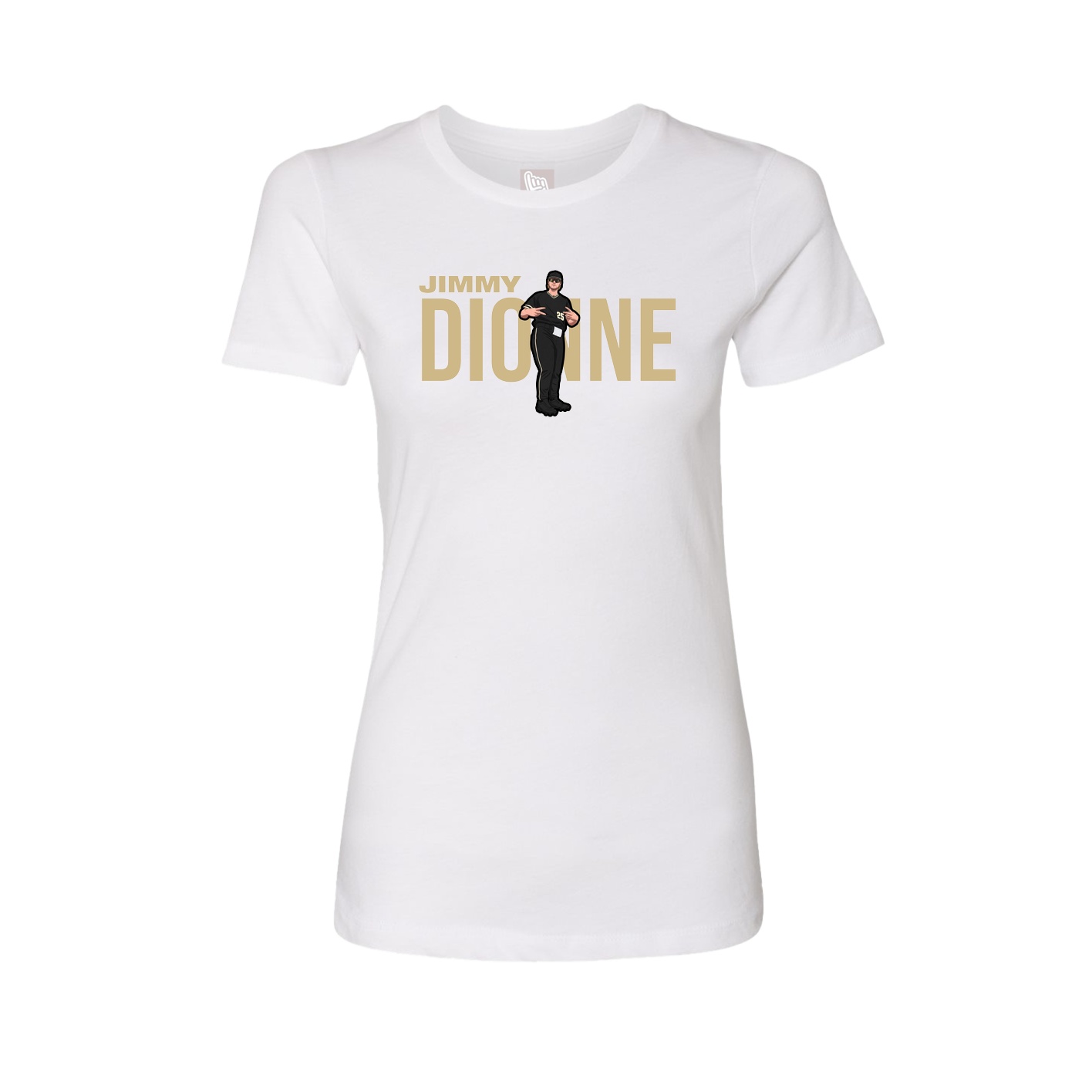 Fitted Women's Tee — Player Name in White