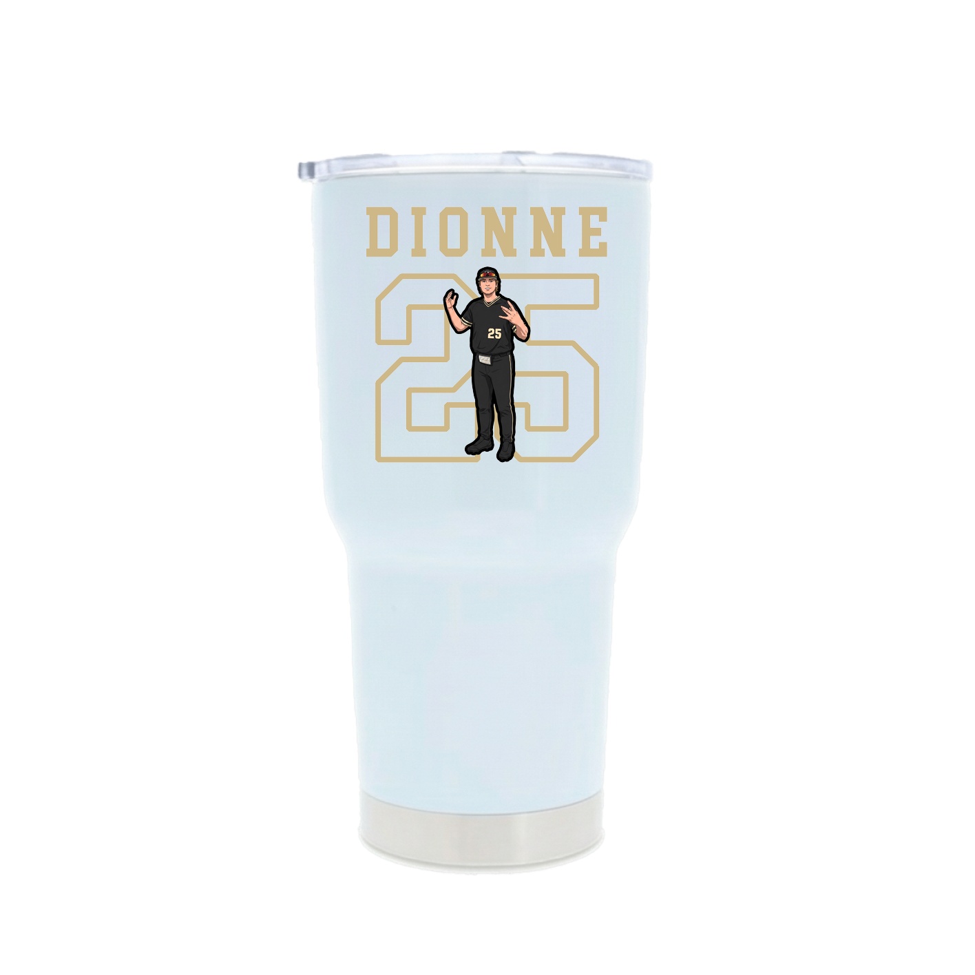 30oz Stainless Steel Tumbler — Shirsey in White