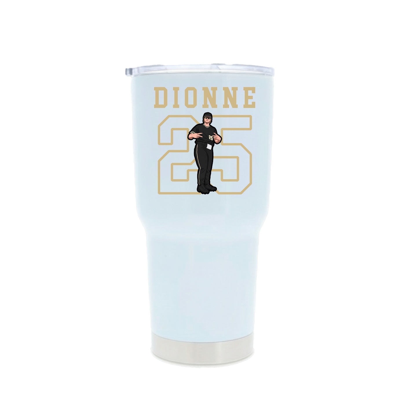 30oz Stainless Steel Tumbler — Shirsey in White