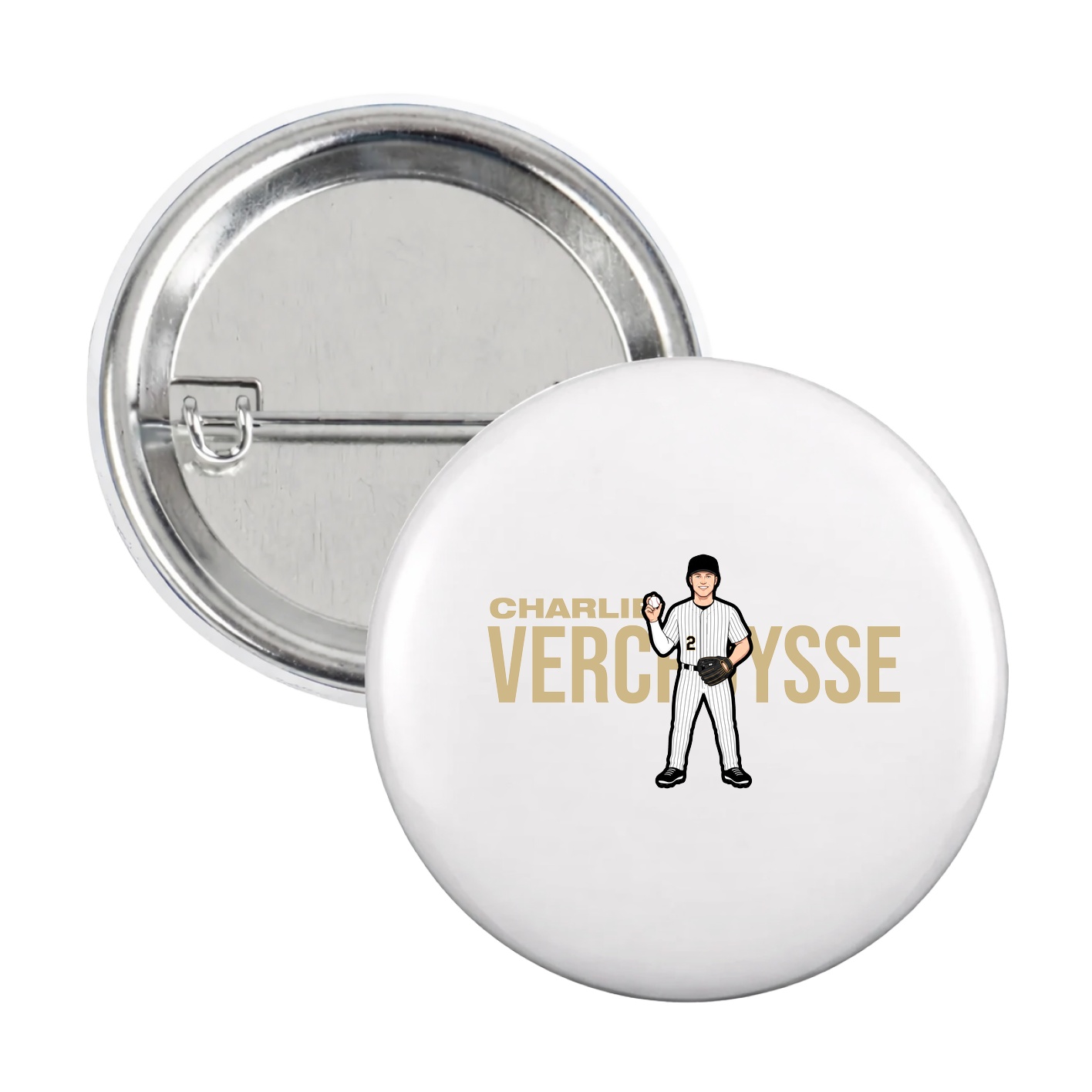 Game Day Button — Player Name in White