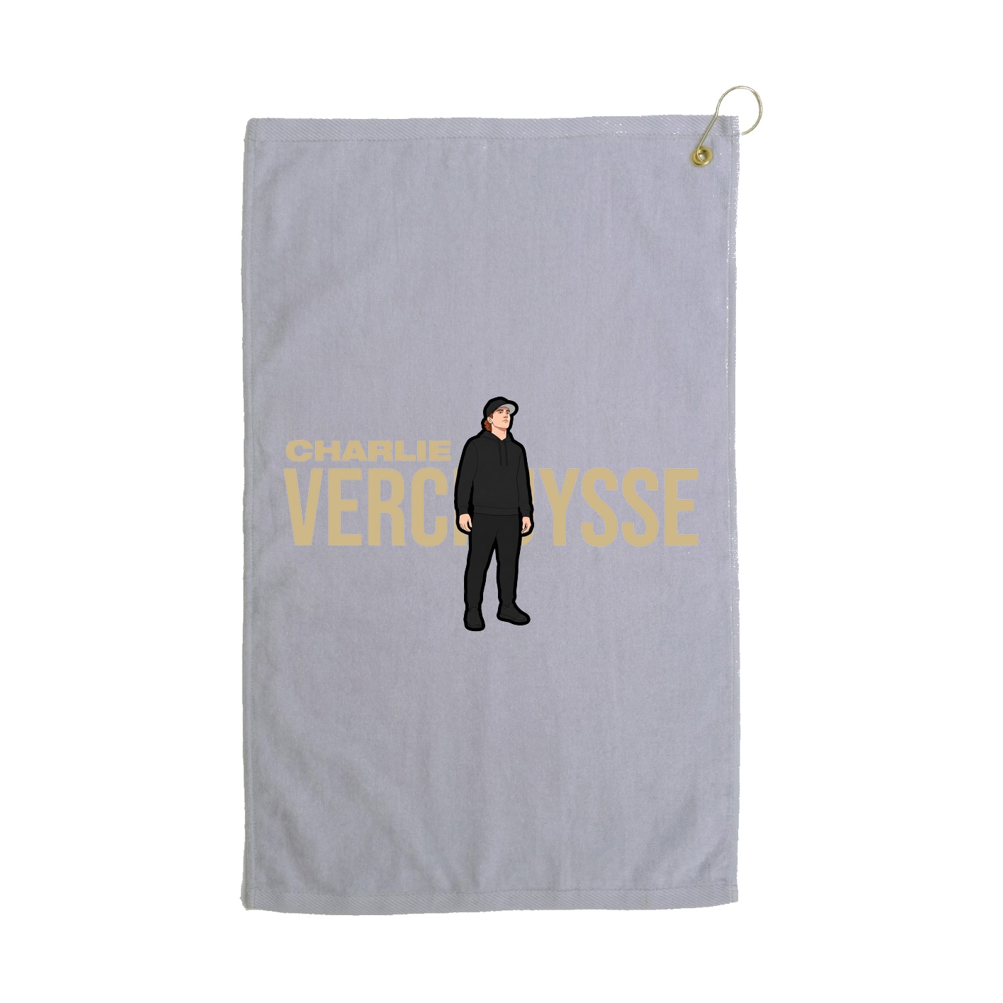 Golf Towel — Player Name in Grey
