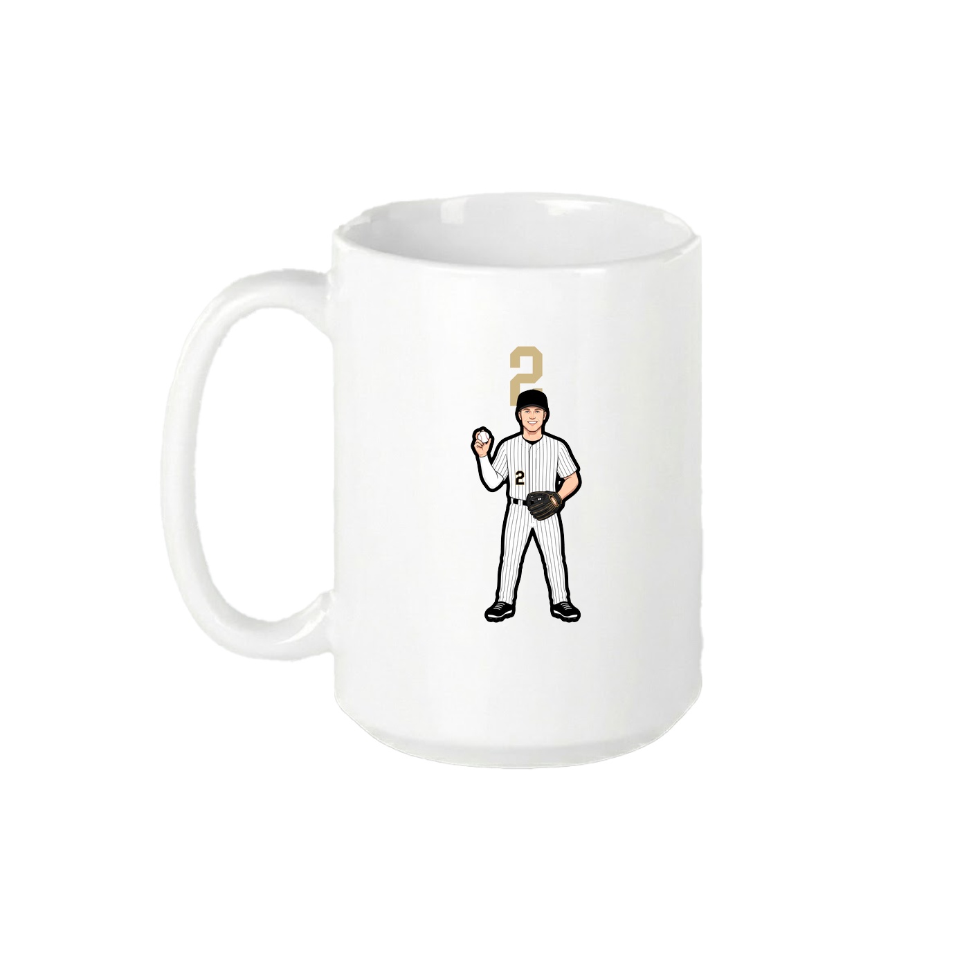 15oz Coffee Mug — Number Top in White