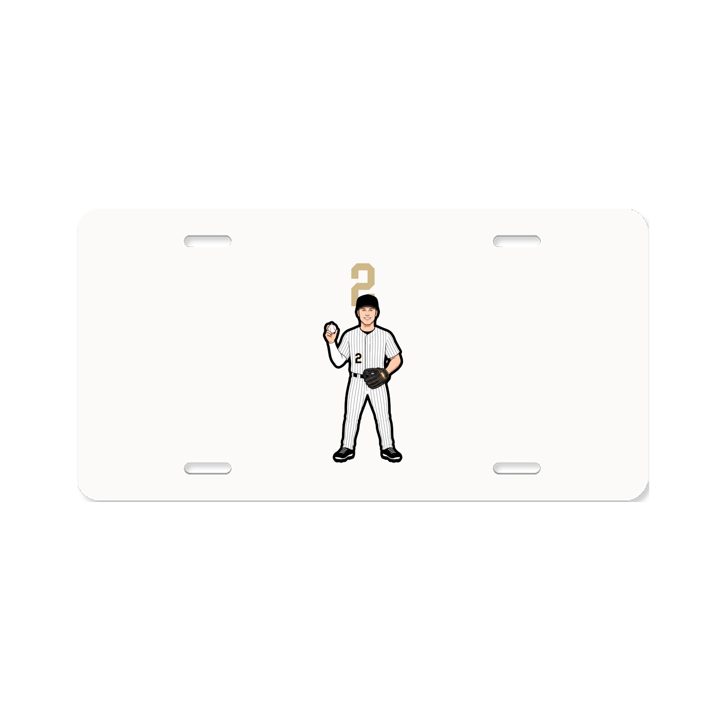 License Plate — Number Top in Classic