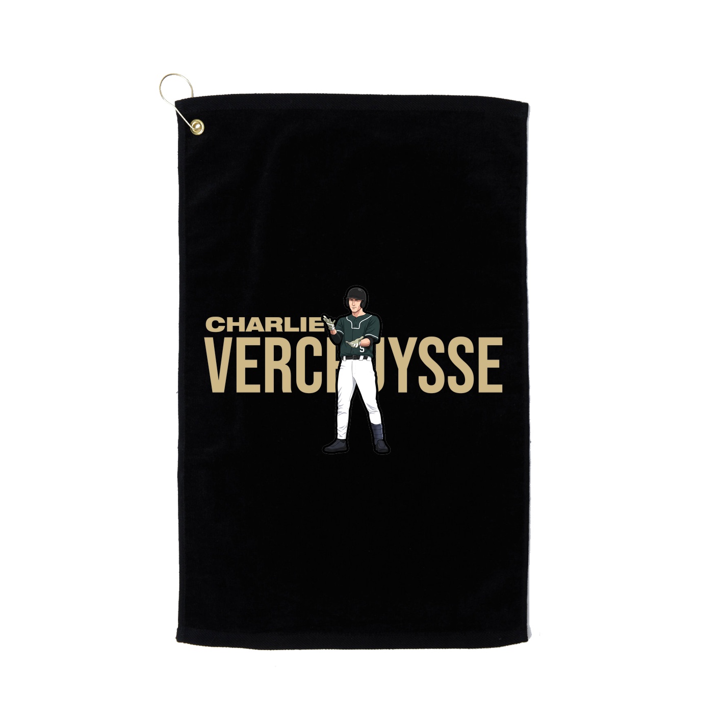 Golf Towel — Player Name in Black